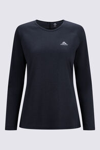 Macpac Women's Cass Long-Sleeve T-Shirt, BLACK MARLE, hi-res