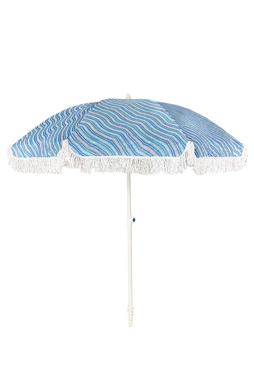Wanderer Warlukurlangu Beach Umbrella 2m, Blue Print, hi-res