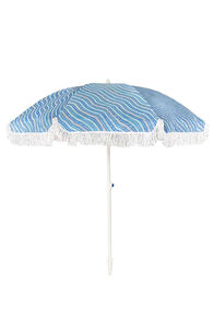 Wanderer Warlukurlangu Beach Umbrella 2m, Blue Print, hi-res