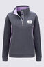 Macpac Women&rsquo;s Heritage Fleece Pullover, Asphalt/African Violet, hi-res