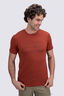 Macpac Men's Cross Lines 180 Merino T-Shirt, Barn Red, hi-res