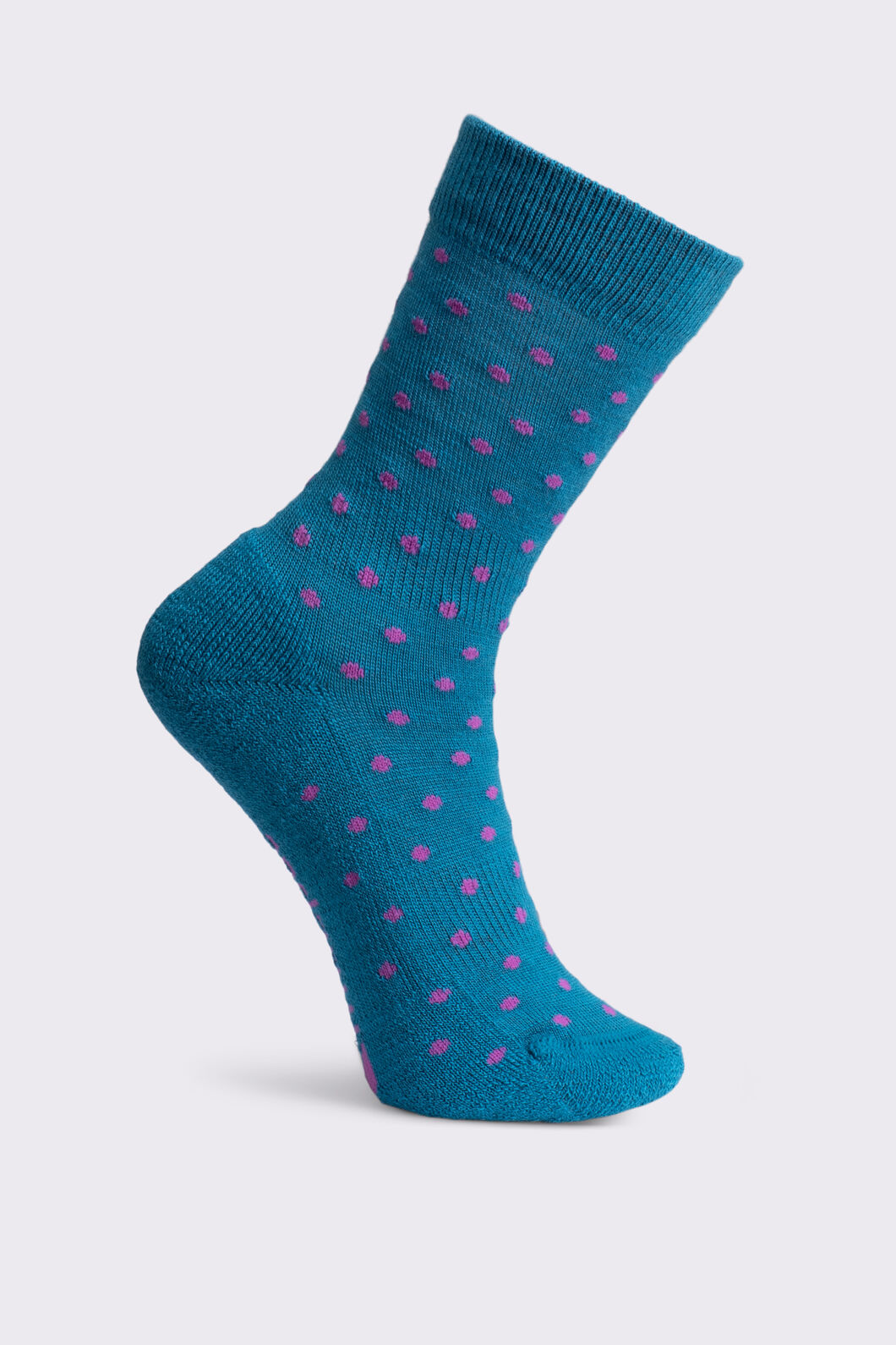 Macpac Kids' Footprint Sock, Spring Crocus/Green-Blue Polka, hi-res