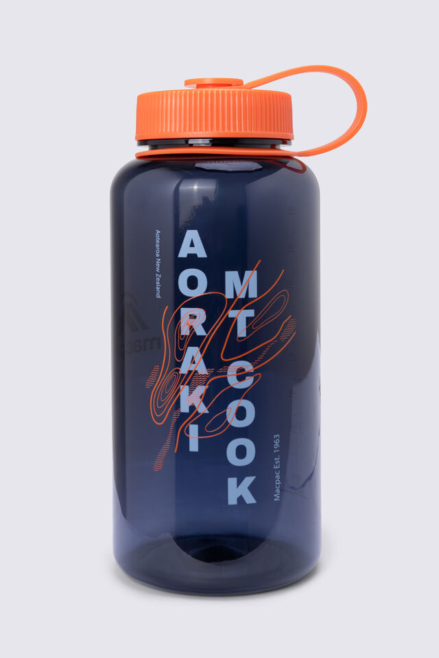 Macpac Streamline 1L Water Bottle, Aoraki Topo Blue, view 1