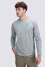 Macpac Men's Alps Fairtrade Organic Cotton Long Sleeve T-Shirt, Slate Grey, hi-res