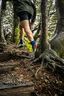 Salomon Men's Genesis Trail Running Shoes, Black/Electric Green/Cherry, hi-res