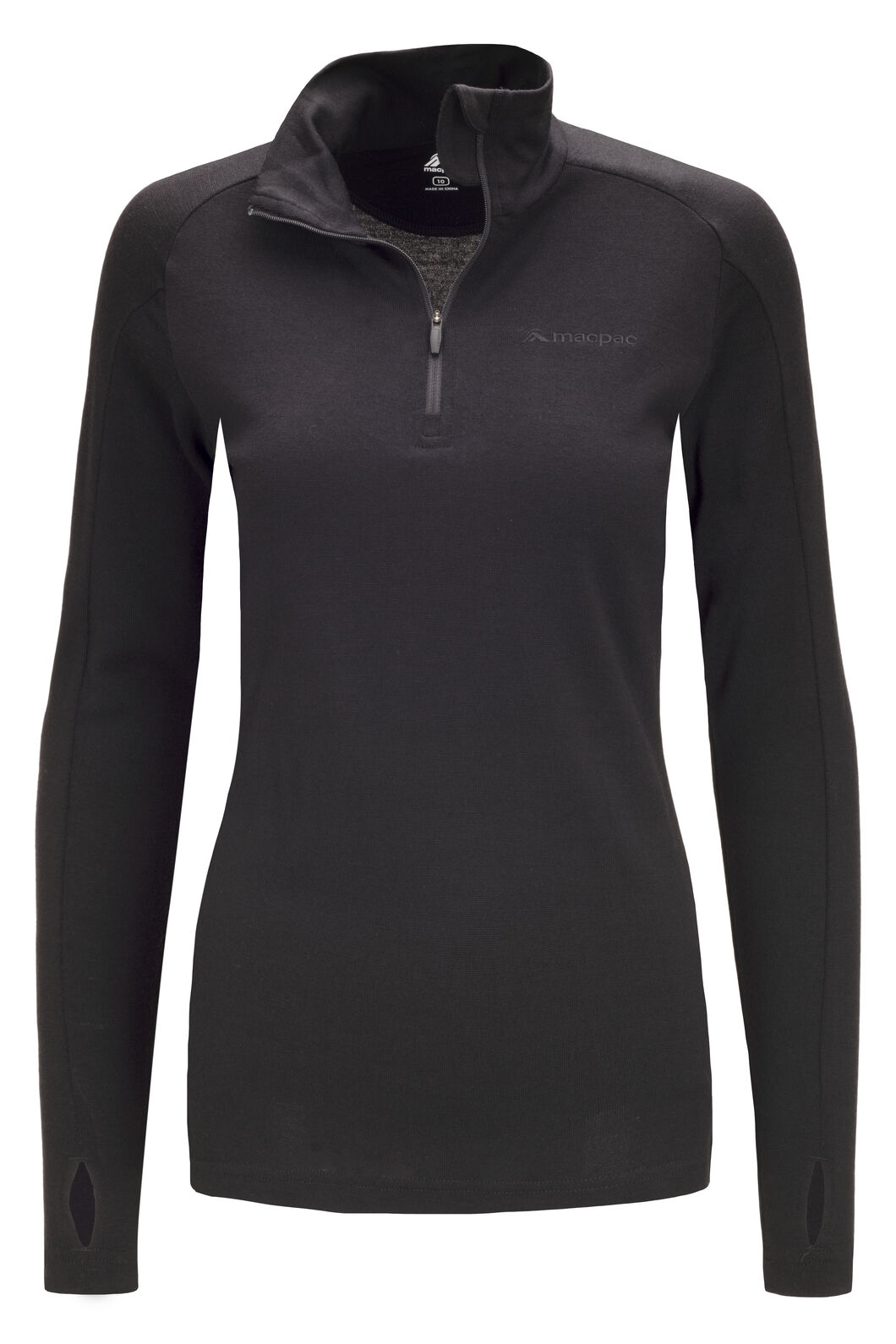 Macpac Women's Kauri 280 Merino Pullover, Black, hi-res