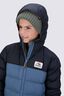 Macpac Kids' Halo Hooded Down Jacket, Black/Bering Sea, hi-res