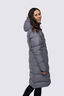 Macpac Women's Aurora Long Hooded Down Coat, Rabbit, hi-res