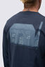 Macpac Men's Waihohonu Hut Fairtrade Organic Cotton Long Sleeve T-Shirt, Navy Marle, hi-res