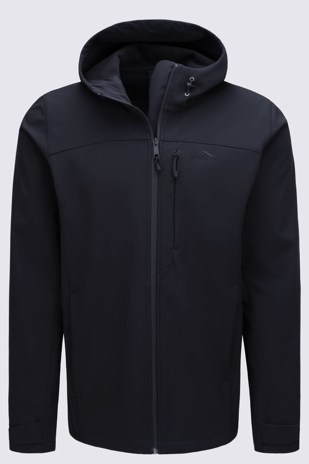 Macpac Men's Sabre Hooded Softshell Jacket, Black, hi-res