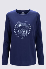 Macpac Women's Nurture Nature Long sleeve T-Shirt, Baritone Blue, hi-res