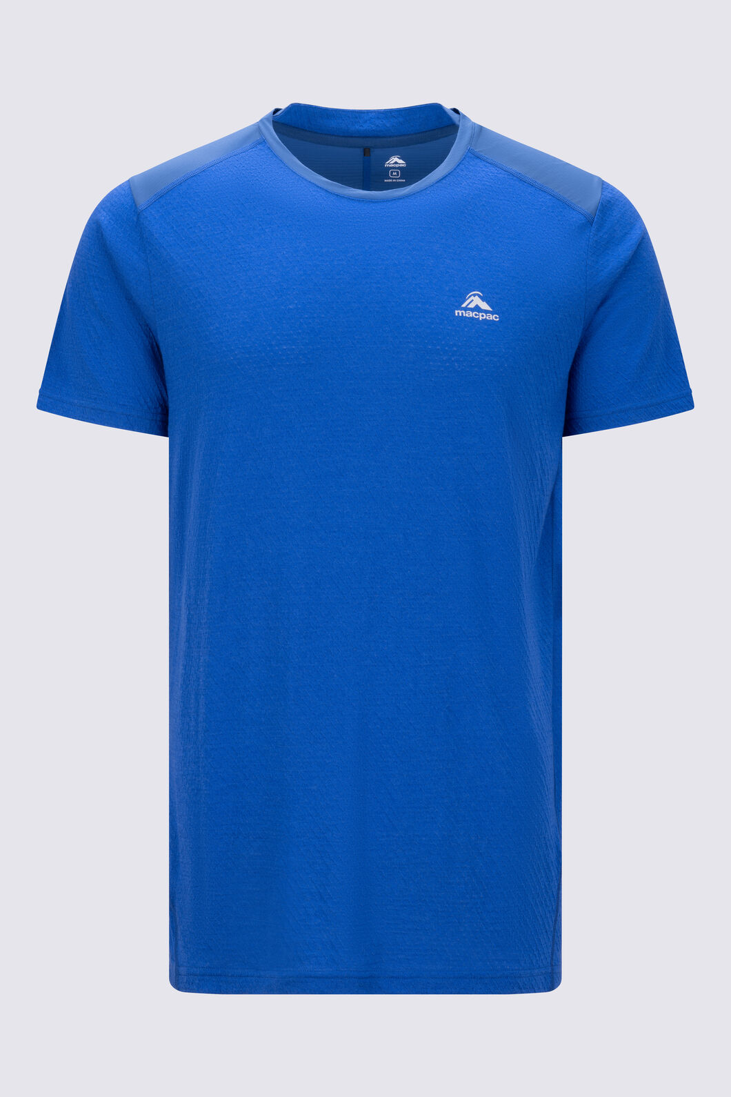Macpac Men's Mason Merino Tech T-Shirt, Surf The Web/Navy Peony, hi-res