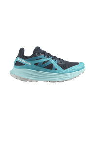 Salomon Women's Ultra Flow Trail Running Shoes, Carbon / Peacock Blue / White, hi-res