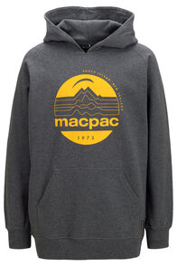 Macpac Kids' Fairtrade Organic Cotton Pullover Hoody, Charcoal Marle, hi-res