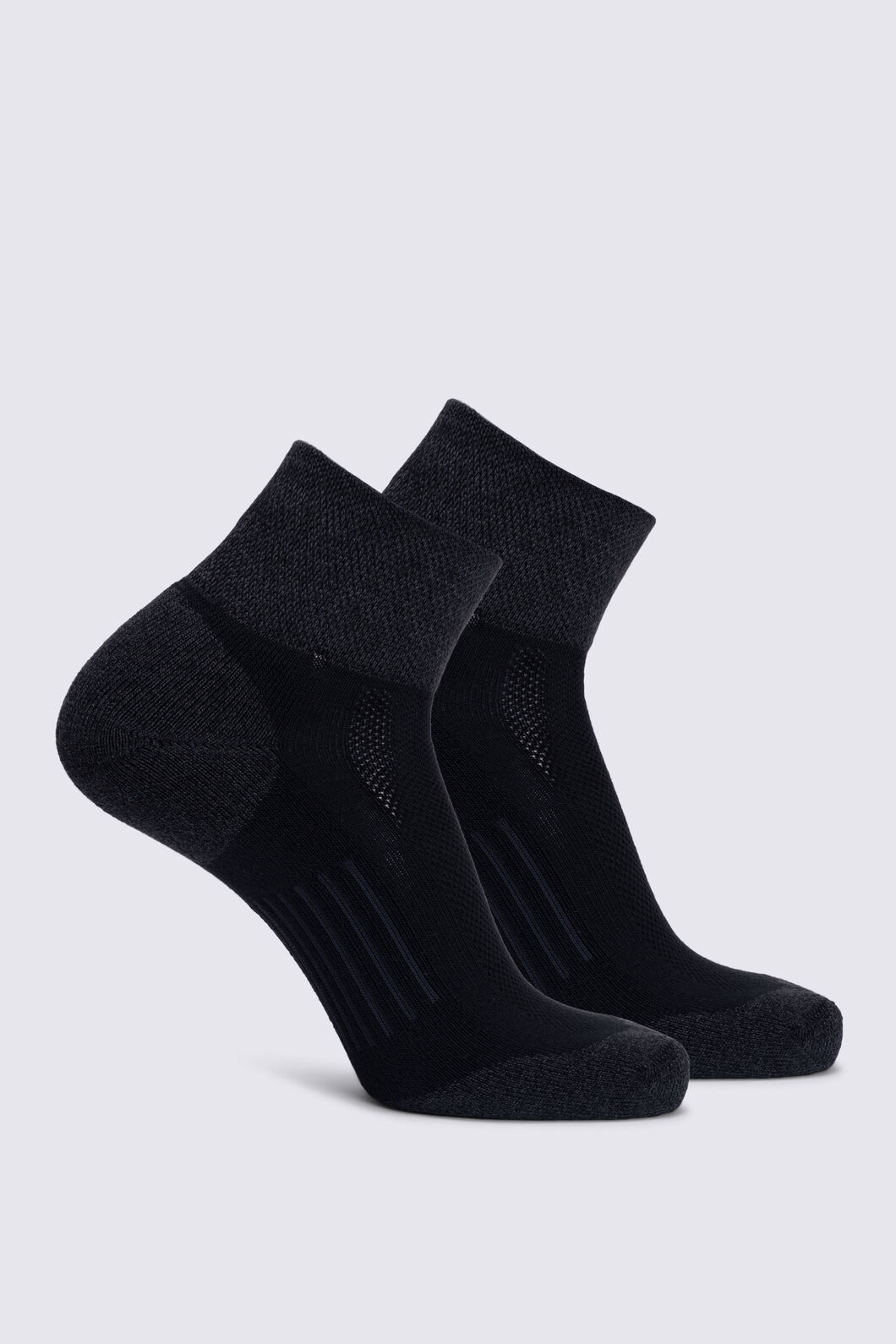 Trail Quarter Sock - 2 Pack V2, Black, hi-res