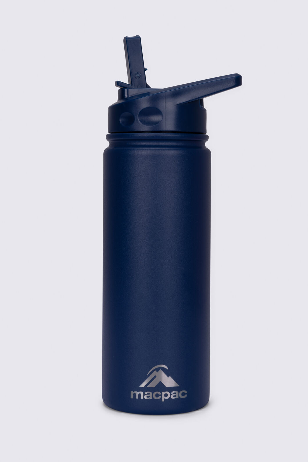Macpac Insulated Wide Mouth Bottle with Straw Lid — 530ml, Navy, hi-res