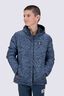 Macpac Kids' Pulsar Alpha Hooded Insulated Jacket, Black/Mountain Print, hi-res