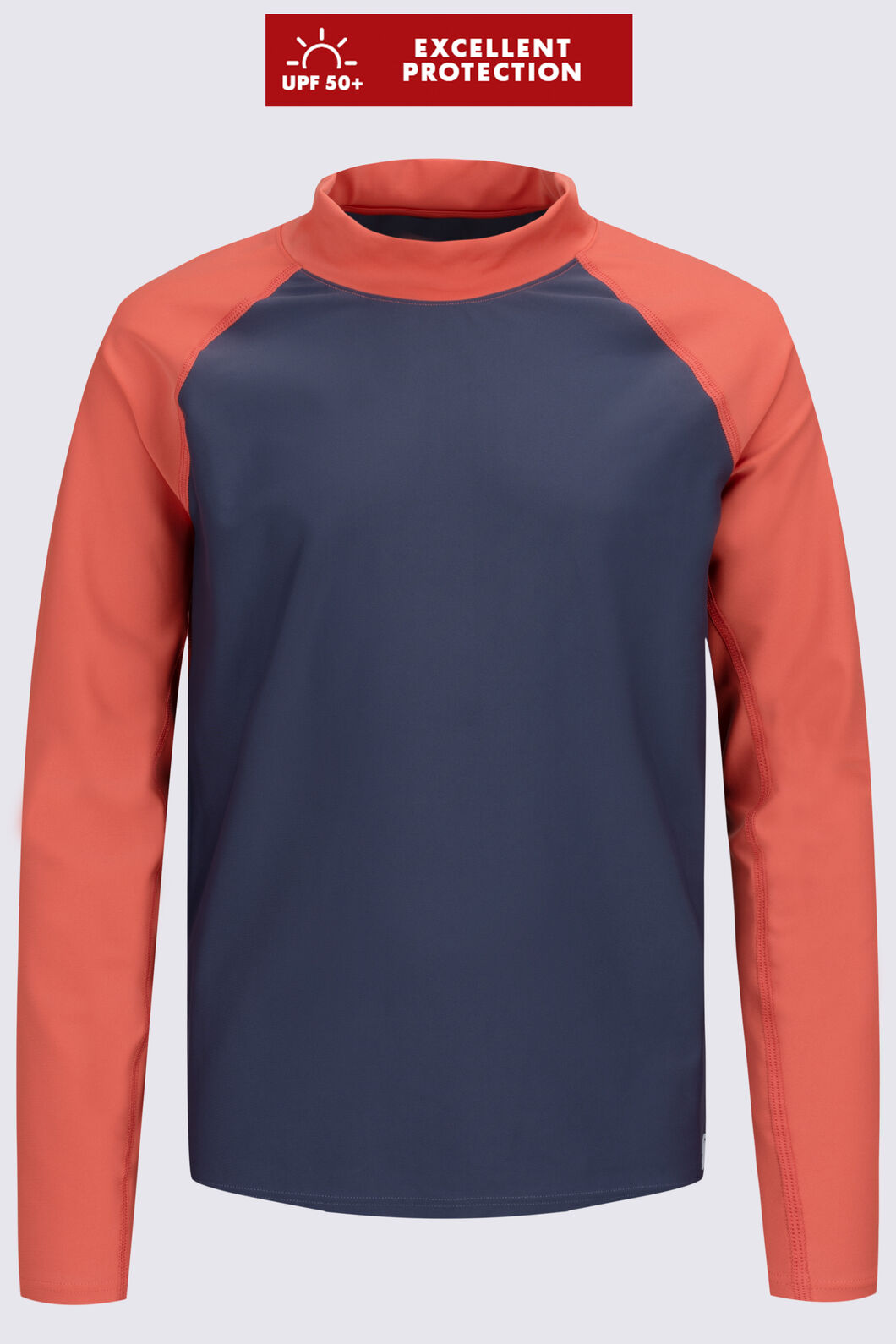 Macpac Kids' Rash Top, Burnt Sienna/Odyssey, hi-res
