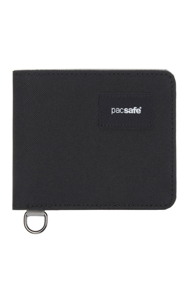 Pacsafe Pacsafe® RFIDsafe™ RFID blocking bifold wallet, JET BLACK, view 1