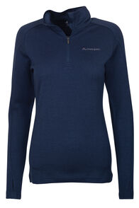 Macpac Women's Kauri 280 Merino Pullover, Black Iris, hi-res