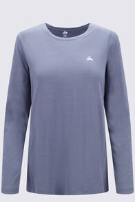Macpac Women's brrr&deg; Long Sleeve T-Shirt, Troposphere Marle, hi-res