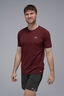 Macpac Men's Trail T-Shirt, New Maroon/Antarctica, hi-res