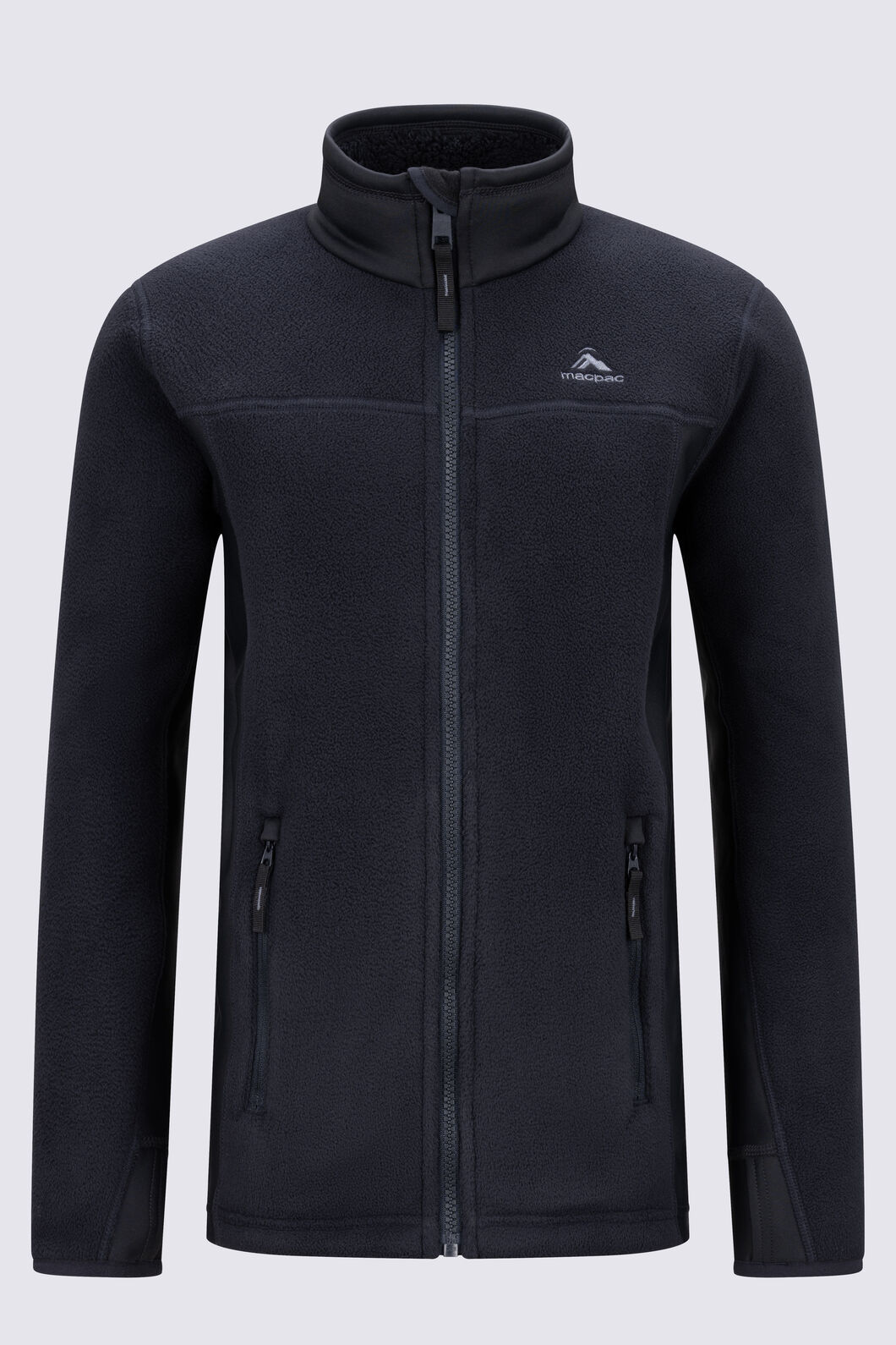 Macpac Kids' Mini Mountain Fleece Jacket, Black, hi-res