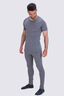 Macpac Men's 220 Merino Short Sleeve Top, Mid Grey Marle, hi-res