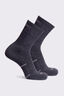 Macpac Hiking Sock &mdash; 2 Pack, Grey Melange/Light Grey, hi-res