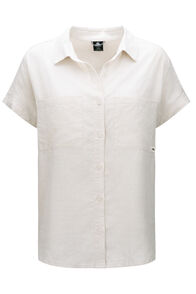 Macpac Women's Ashton Short Sleeve Shirt, Moonbeam, hi-res