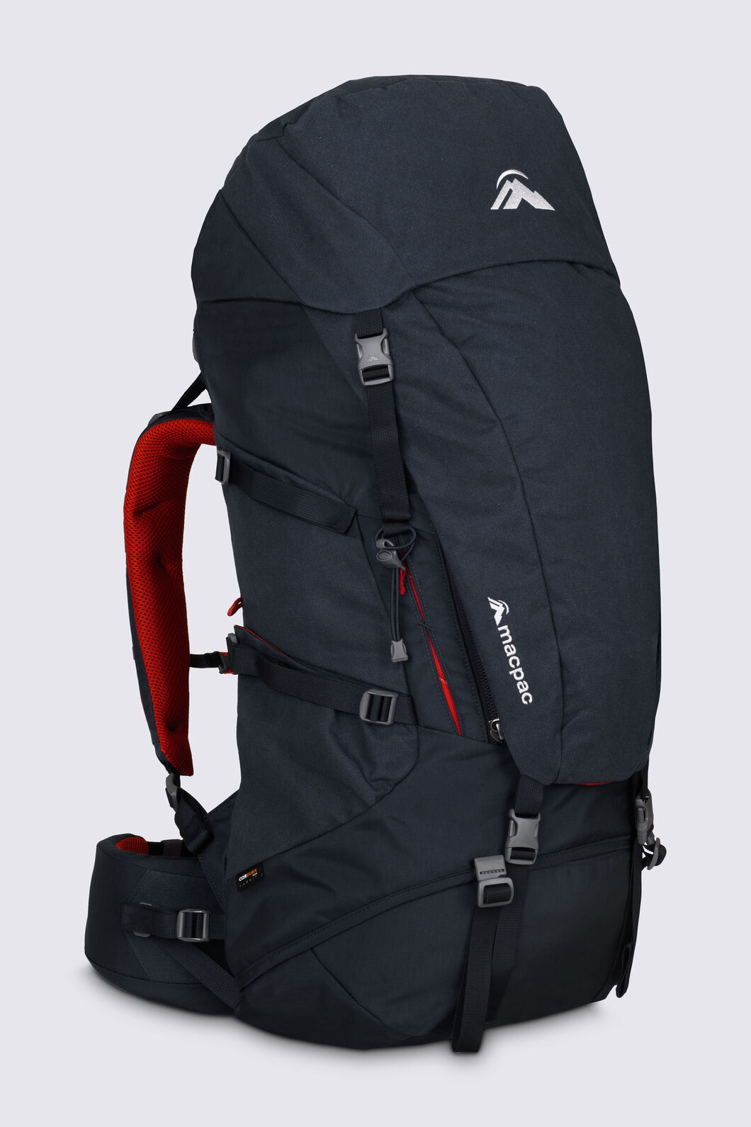 Macpac Torlesse AzTec® Front Zip 65L Hiking Backpack, Carbon, hi-res