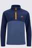 Macpac Kids' Ruru Fleece Pullover, Navy Iris/Vintage Indigo, hi-res