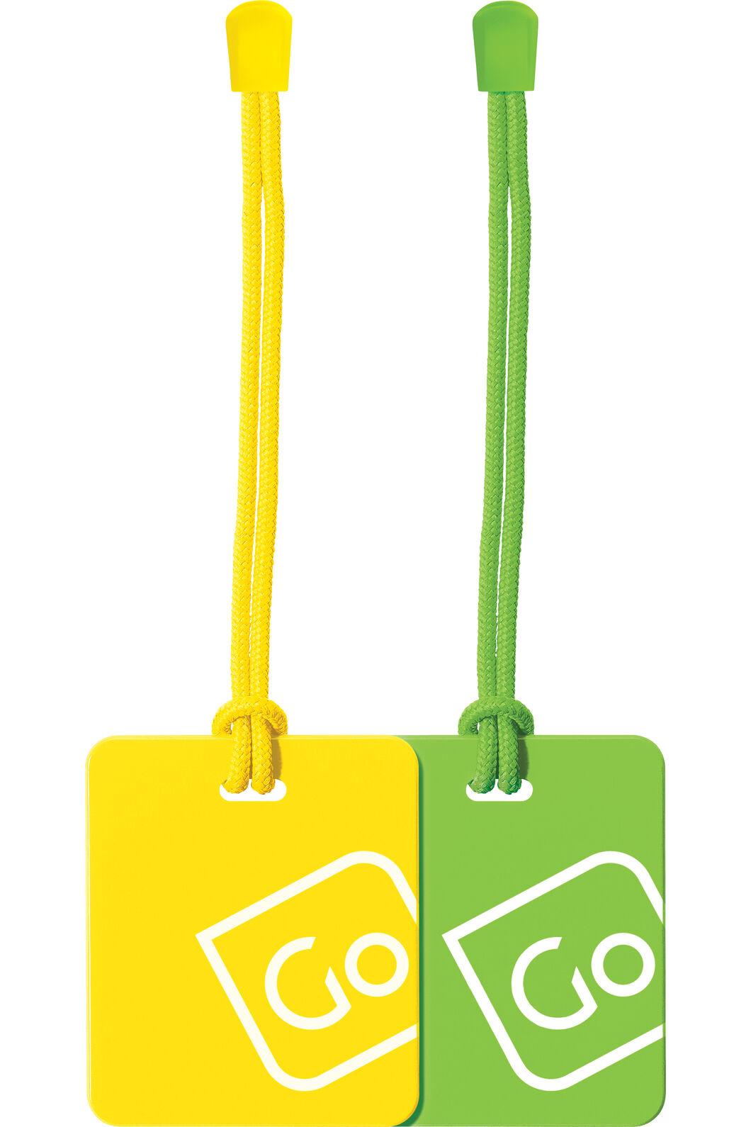 Go Travel Luggage Tags Twin Pack, Yellow/Green, hi-res