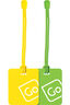 Go Travel Luggage Tags Twin Pack, Yellow/Green, hi-res