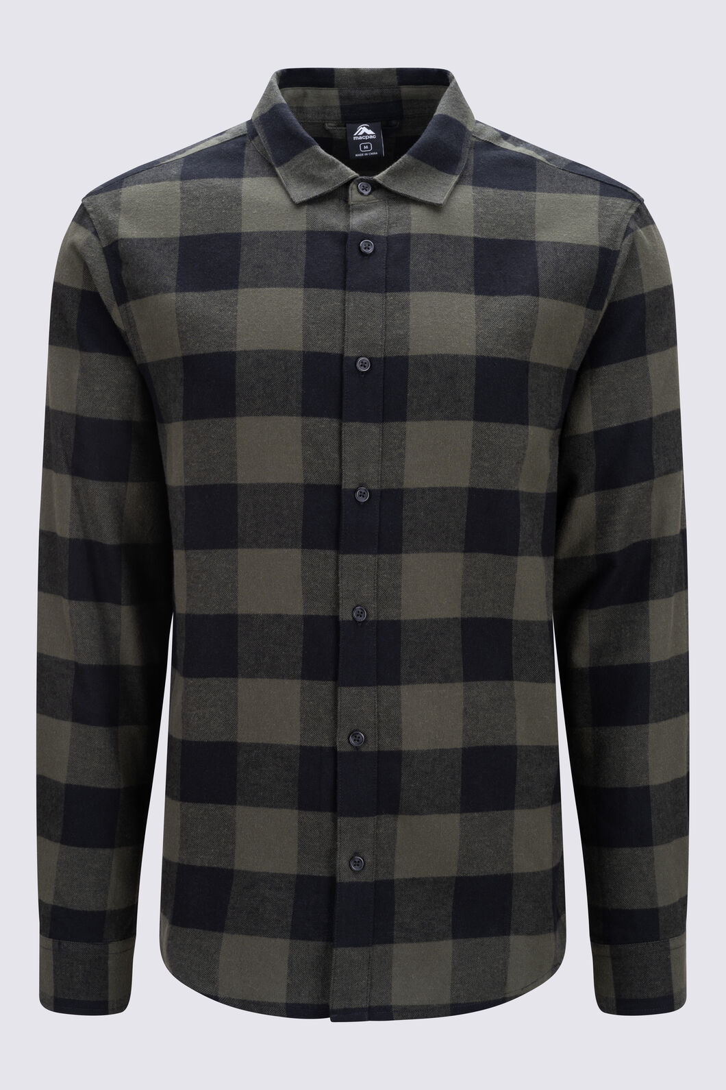 Macpac Men's Sutherland Slim Flannel Shirt, Forest Night Check, hi-res