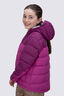 Macpac Kids' Halo Hooded Down Jacket, Boysenberry/Rose Violet, hi-res