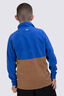Macpac Kids' Ruru Fleece Pullover, Dazzling Blue/Toasted Coconut, hi-res