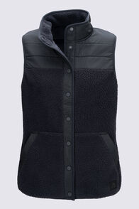 Macpac Women's Athene Fleece Vest, Black, hi-res