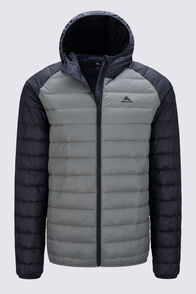 Macpac Men's Uber Light Hooded Down Jacket ♺, Black/Agave, hi-res