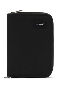 Pacsafe&reg; RFIDsafe&trade; RFID Blocking Compact Travel Organiser, JET BLACK, hi-res