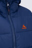 Macpac Kids' Halo Hooded Down Jacket, Naval Academy/Rust, hi-res