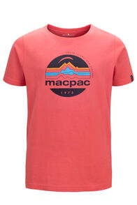 Macpac Kids' Retro T-Shirt, Spiced Coral, hi-res