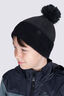 Macpac Kids' Two-Tone Pom Pom Beanie, Black/Charcoal, hi-res