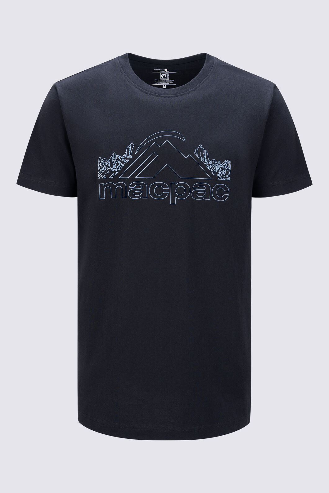 Macpac Men's Mountains T-Shirt, Black, hi-res