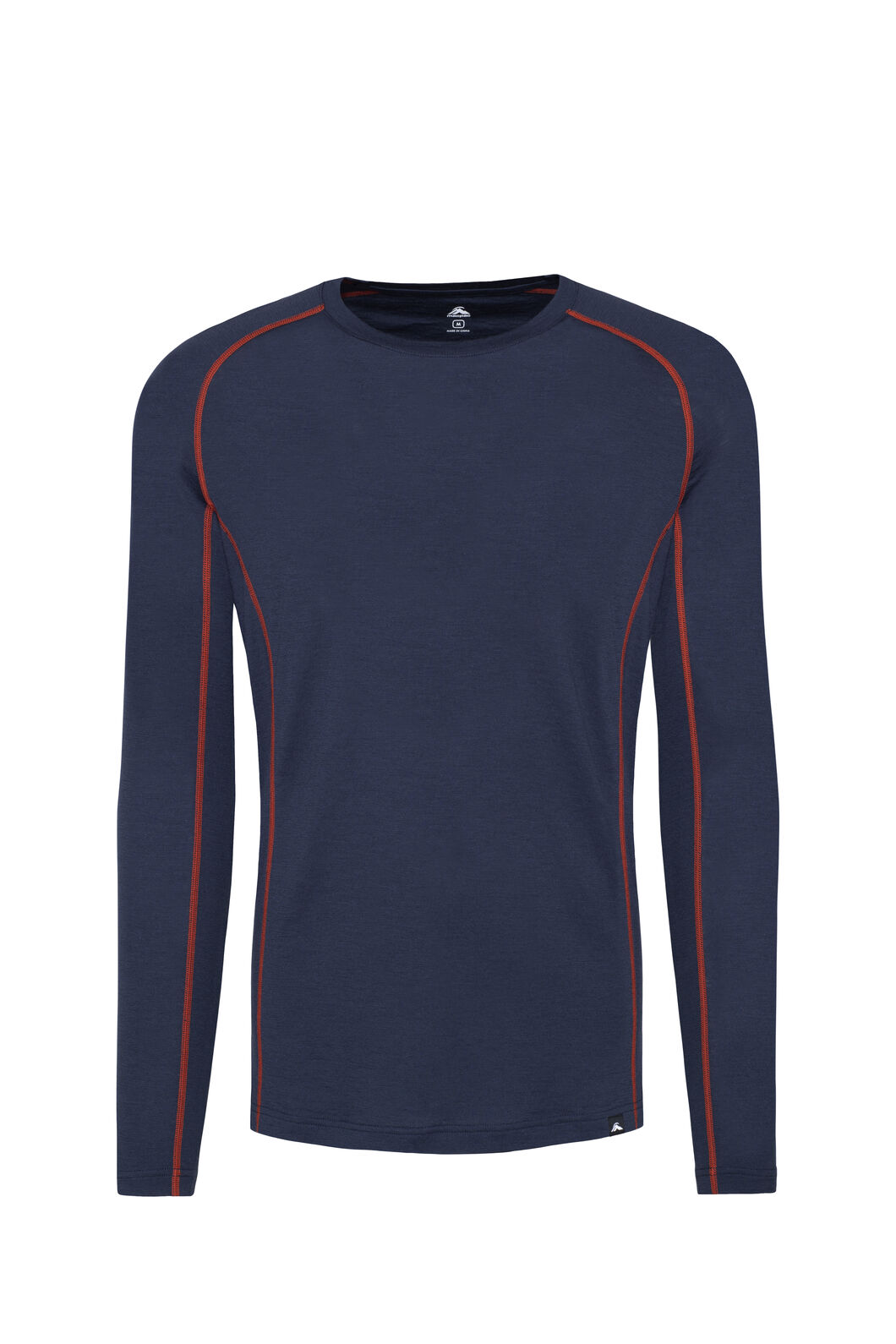 Macpac Men's 150 Merino Long Sleeve Top, Black Iris/Rooibos Tea, hi-res