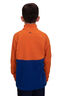 Macpac Kids' Tui Fleece Pullover, Sodalite Blue/Harvest Pumpkin, hi-res