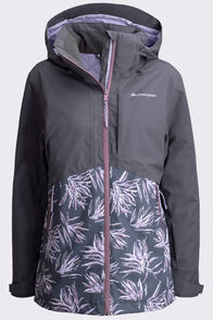 Macpac Women's Lyford Snow Jacket, Nine Iron/Wisteria Print, hi-res