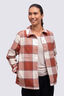 Macpac Women's Hudson Overshirt, Maple Syrup Plaid, hi-res