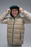 Macpac Men's Halo Hooded Down Jacket ♺, Sand/Lead Grey, hi-res