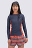 Macpac Women's Long Sleeve Rash Top, Odyssey/Burnt Sienna, hi-res